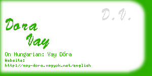dora vay business card